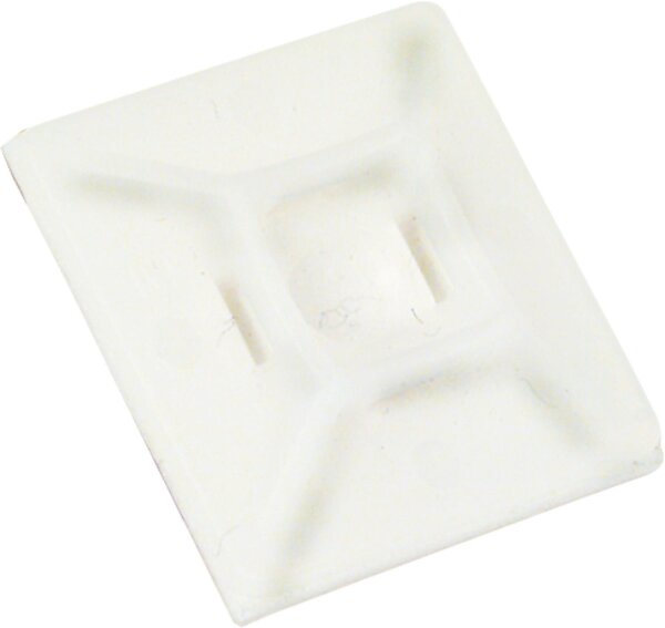 Klebesockel für Kabelbinder 19 x 19 mm     Farbe: natur VPE 100 Stück