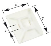 Klebesockel für Kabelbinder 28 x 28 mm     Farbe:...