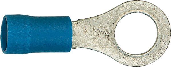 Kabelschuh in Ringform isoliert, 2,5 mm², 5,3 mm Farbe blau, VPE = 100 Stück