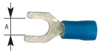 Kabelschuh in Gabelform isoliert, 2,5 mm², 4,3 mm...