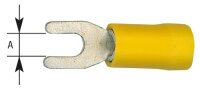 Kabelschuh in Gabelform isoliert, 4,0 mm²-6,0...