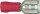 Flachsteckhülse halbisoliert bis 1,5 mm², 6,3 x 0,8 mm Farbe rot, VPE = 100 Stück