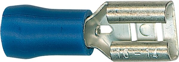 Flachsteckhülse halbisoliert 2,5 mm², 4,8 x 0,5 mm Farbe blau, VPE = 100 Stück