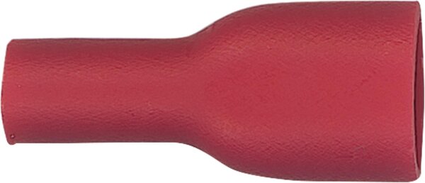 Flachsteckhülse vollisoliert bis 1,5 mm², 4,8 x 0,8 mm Farbe rot, VPE = 100 Stück