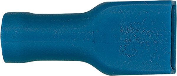 Flachsteckhülse vollisoliert 2,5 mm², 6,3 x 0,8 mm Farbe blau, VPE = 100 Stück