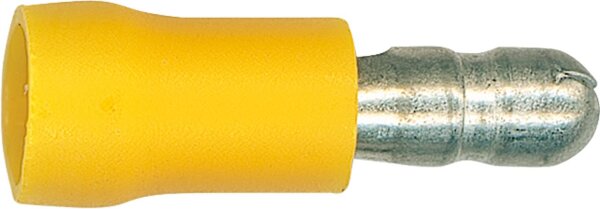 Rundstecker halbisoliert 4,0 mm²- 6,0 mm², 5,0 mm Farbe gelb, VPE = 100 Stück