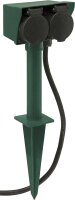 2-fach Gartensteckdose mit Erdspieß Kabel 1.5m...