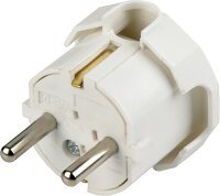 Winkel-Schukostecker weiß, 10-16A, 250V