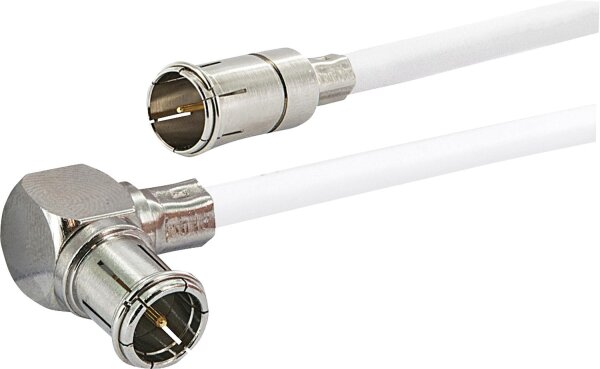 Sat/Modem Anschlusskabel Schwaiger mit f-Quick Winkelstecker Länge 1,5m
