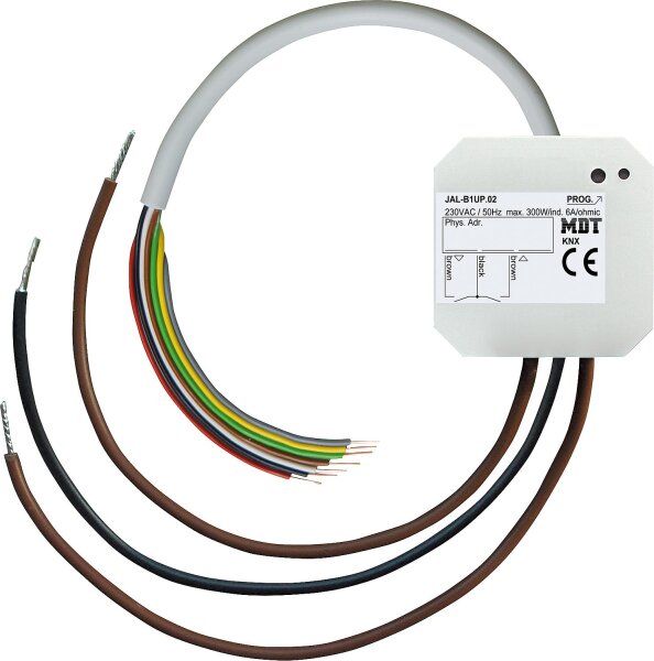 Unterputz MDT Jalousieaktor 1-fach mit Binär- eingängen, 6A, 230V