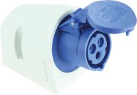 CEE-Wandsteckdose IP44 230V, 16A blau/grau