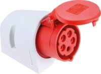 CEE-Wandsteckdose Turbo IP44 400V, 16A rot/grau, schraublos