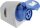 CEE-Wandsteckdose Turbo IP44 400V, 16A rot/grau, schraublos