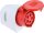CEE-Wandsteckdose Turbo IP44 400V, 16A rot/grau, schraublos