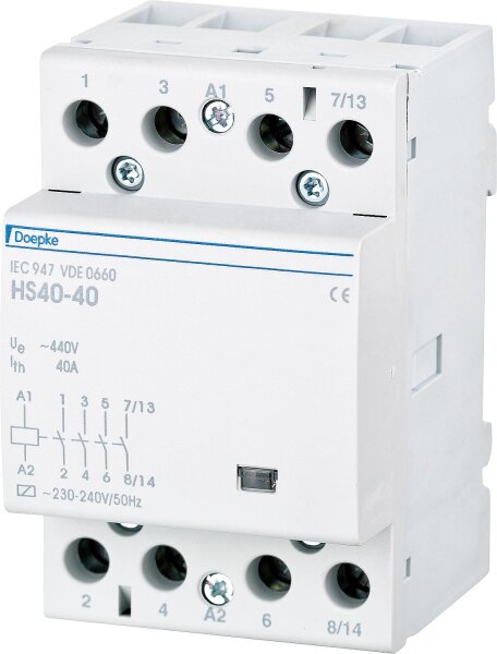 Installationsschütz Doepke HS 3-230AC/40-40 4-polig, 40A
