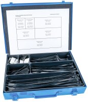 Sortimentskoffer Kabelbinder und Klebesockel schwarz...