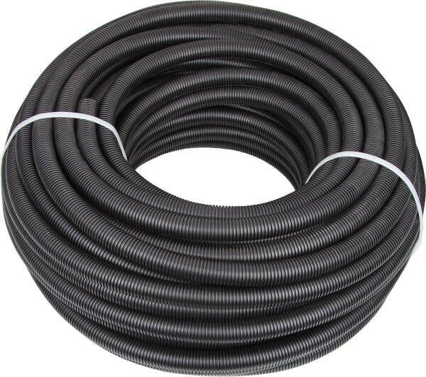 Wellschlauch zweiteilig PP NW14, schwarz 1 Rolle = 50m
