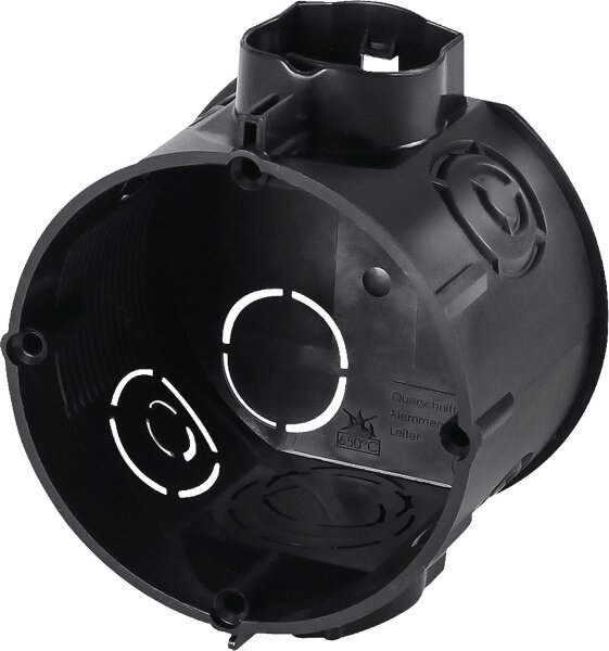 Unterputz Gerätedose F-Tronic Ø 60 mm, 45 mm tief, Schwarz, 1 Stück