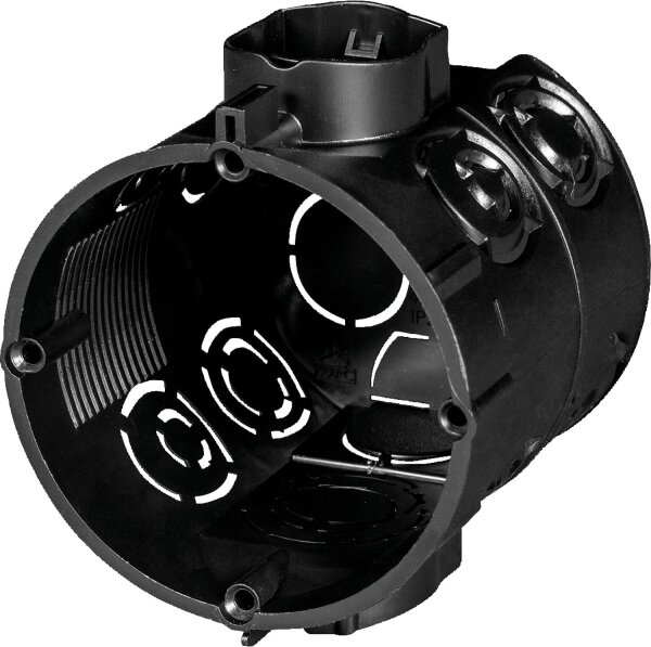 Unterputz Gerätedose F-Tronic Ø 60 mm, 65 mm tief, Schwarz, 1 Stück
