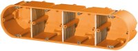 Hohlwand-Gerätedose F-Tronic massiv, 6-fach, Ø 68 mm, 60 mm tief,