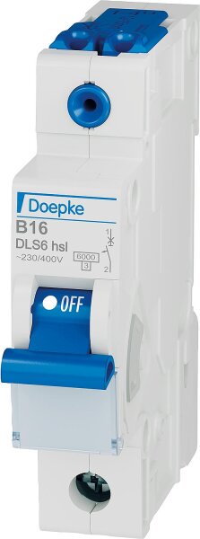 Leitungsschutzschalter Doepke DLS 6hsl, B16; 6KA 1-polig, schraublos