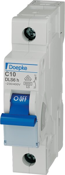 Leitungsschutzschalter Doepke DLS 6h, C10, 6KA 1-polig