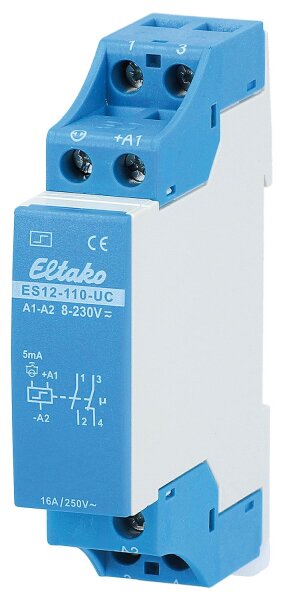 Stromstossschalter 1-S/1-Ö potenzialfrei, Eltako, ES12-110-UC