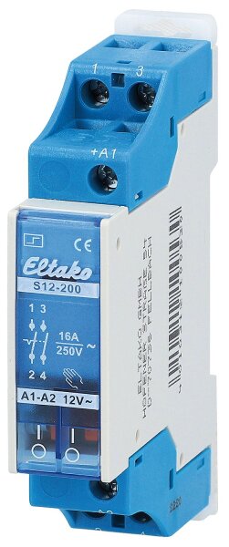 Elektromech. Stromstossschalter 2-Schließer, 16 A, 12V Eltako, S12-200-12V