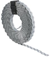 Lochband gewellt, Stahl verzinkt Breite: 17mm, Rolle: 10m