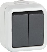 AP-Serienschalter  PEHA IP44, grau, D625 WAB