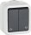 AP-Serien-Taster PEHA IP44, mit Symbolen grau D 629 T WAB
