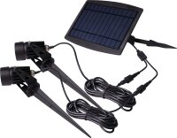 Solar-Akku Beleuchtungs-Set 2x Spot 70lm mit 3m Kabel...