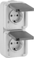 AP Steckdose 2-fach, senkrecht Peha D 6622 WAB