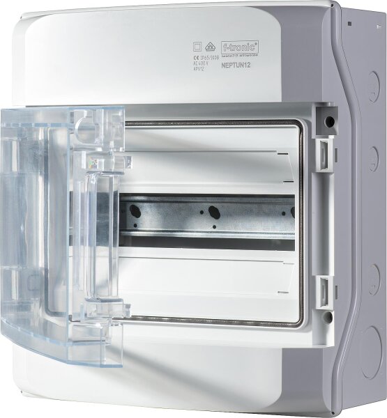 Kleinverteiler Aufputz, 1-reihig, 12 Module, IP65