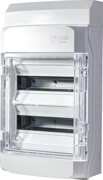 Kleinverteiler Aufputz, 2-reihig, 24 Module, IP65