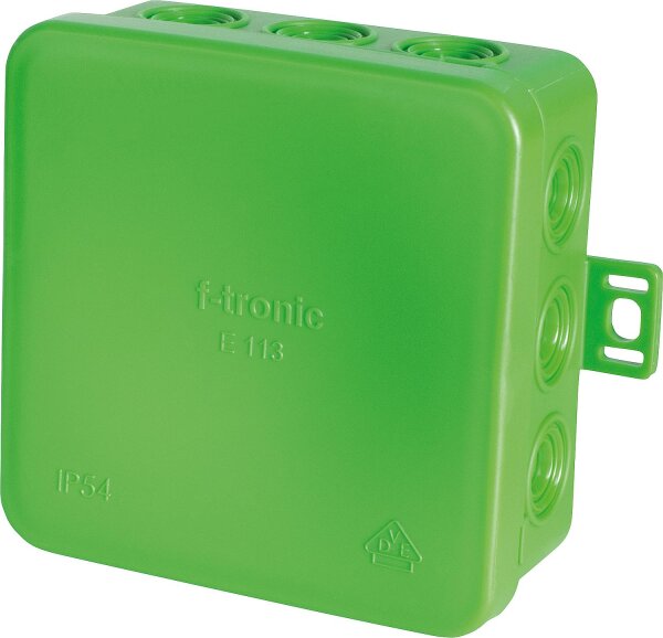 Aufputz Abzweigkasten 85x85x40mm, IP54, grün