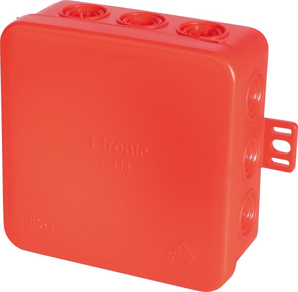 Aufputz Abzweigkasten 85x85x40mm, IP54, rot