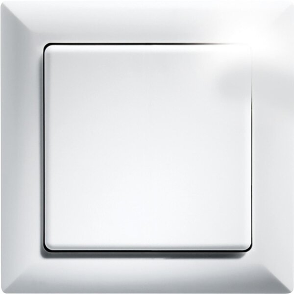 Funktaster Eltako FT55-wg mit Rahmen 80x80mm außen reinweiß glänzend