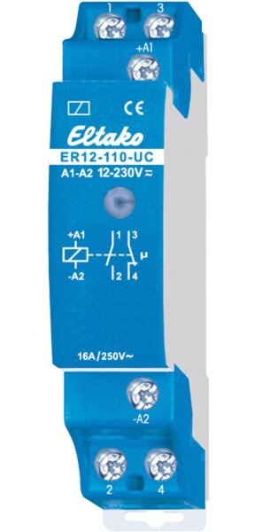 Schaltrelais Eltako 16A/250V AC 1 Schließer + 1 Öffner ER12-110-UC