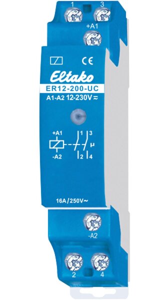 Schaltrelais Eltako 16A/250V AC 2 Schließer, ER12-200-UC