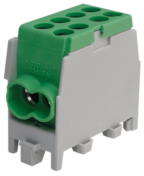 Abzweigklemme HLAK 25 1/2 M2, 1-polig, grün, 1,5-25mm²/1,5-16mm²