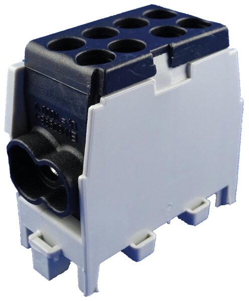 Abzweigklemme HLAK 25 1/2 M2, 1-polig, schwarz, 1,5-25mm²/1,5-16mm²