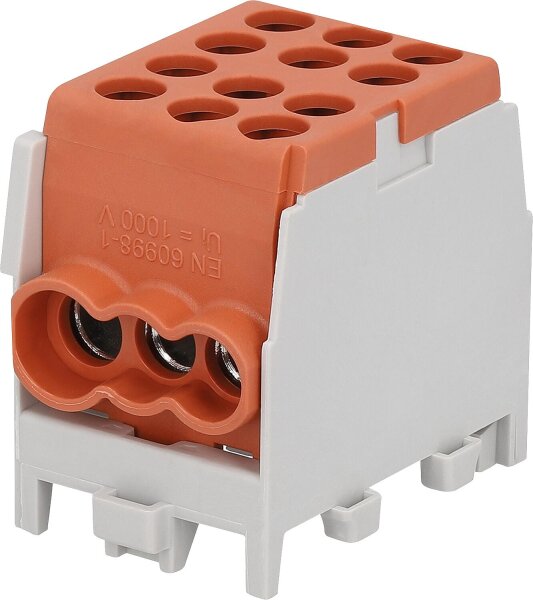 Abzweigklemme HLAK 25-1/4 M2, 1-polig, braun, 1,5-25mm²/1,5-16mm²
