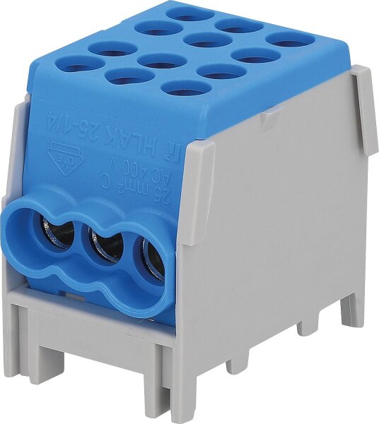 Abzweigklemme HLAK 25-1/4 M2, 1-polig, blau, 1,5-25mm²/1,5-16mm²