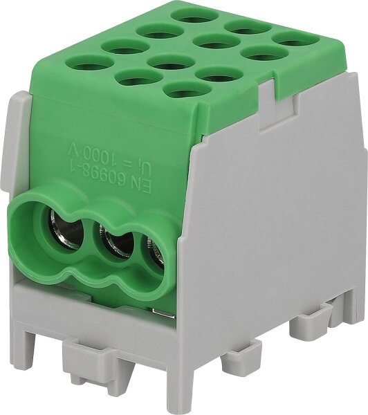 Abzweigklemme HLAK 25-1/4 M2, 1-polig, grün, 1,5-25mm²/1,5-16mm²