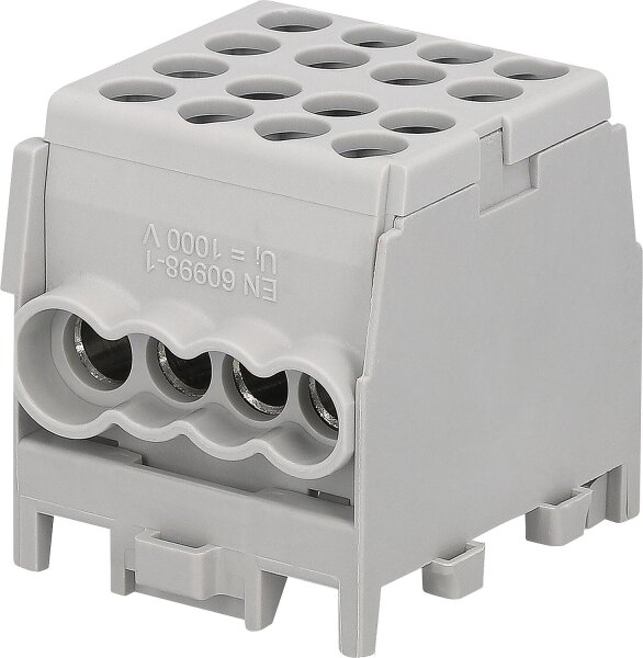 Abzweigklemme HLAK 25-1/6 M2, 1-polig, grau, 1,5-25mm²/1,5-16mm²