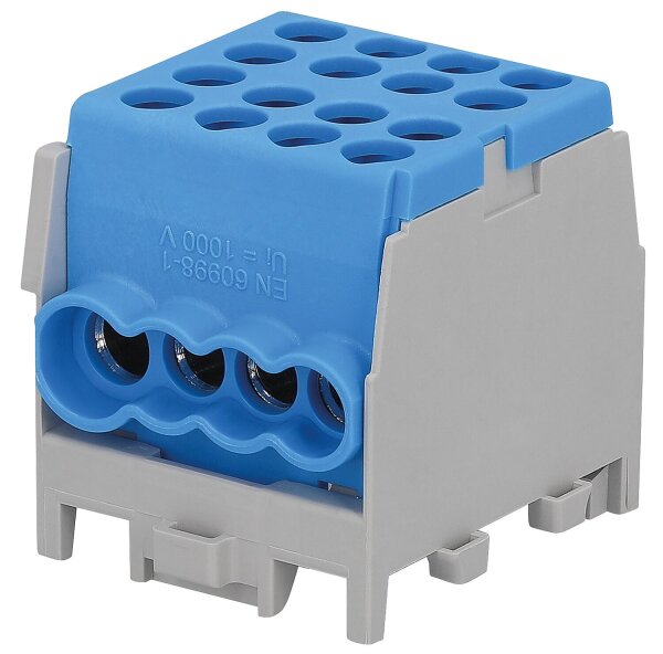 Abzweigklemme HLAK 25-1/6 M2, 1-polig, blau, 1,5-25mm²/1,5-16mm²