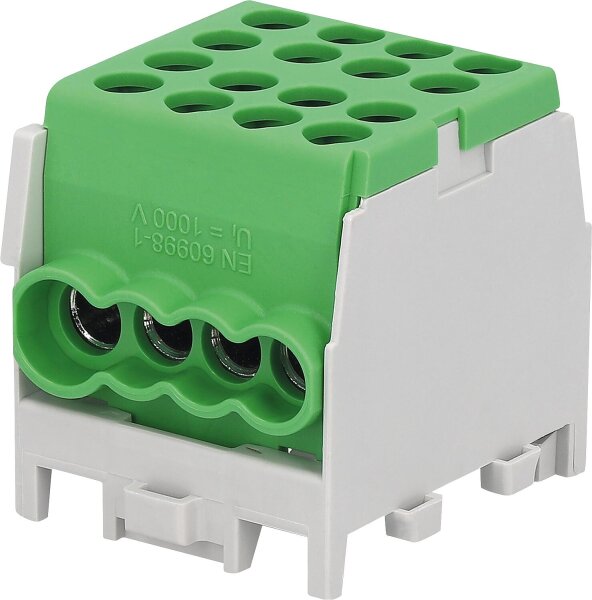 Abzweigklemme HLAK 25-1/6 M2, 1-polig, grün, 1,5-25mm²/1,5-16mm²