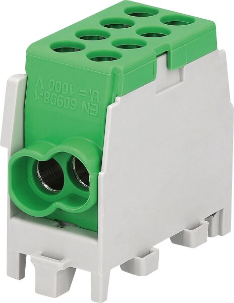 Hauptleitungs-Abzweigklemme Farbe: 4x grau, 4-polig 8xEingang 25mm²/12xAusgang 16mm²