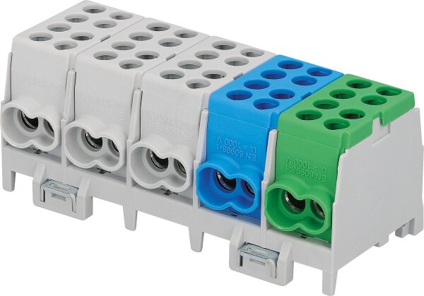 HLAK 25-5/10 S, 5-polig, grau/grau/grau/blau/grün, 25/16mm²
